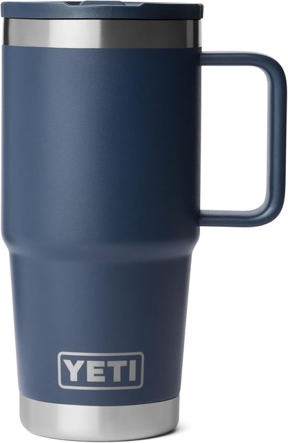 YETI Rambler 20 oz Travel Mug - Stainless Steel, Vacuum Insulated, Leakproof & Cup Holder Friendly