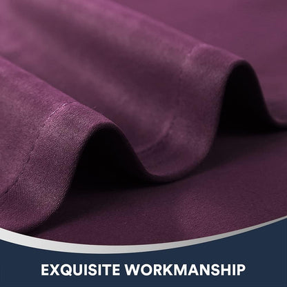 French Door Curtains for Doorways, Thermal Insulated Blackout Shades for French Doors, 2 Panels, Burgundy