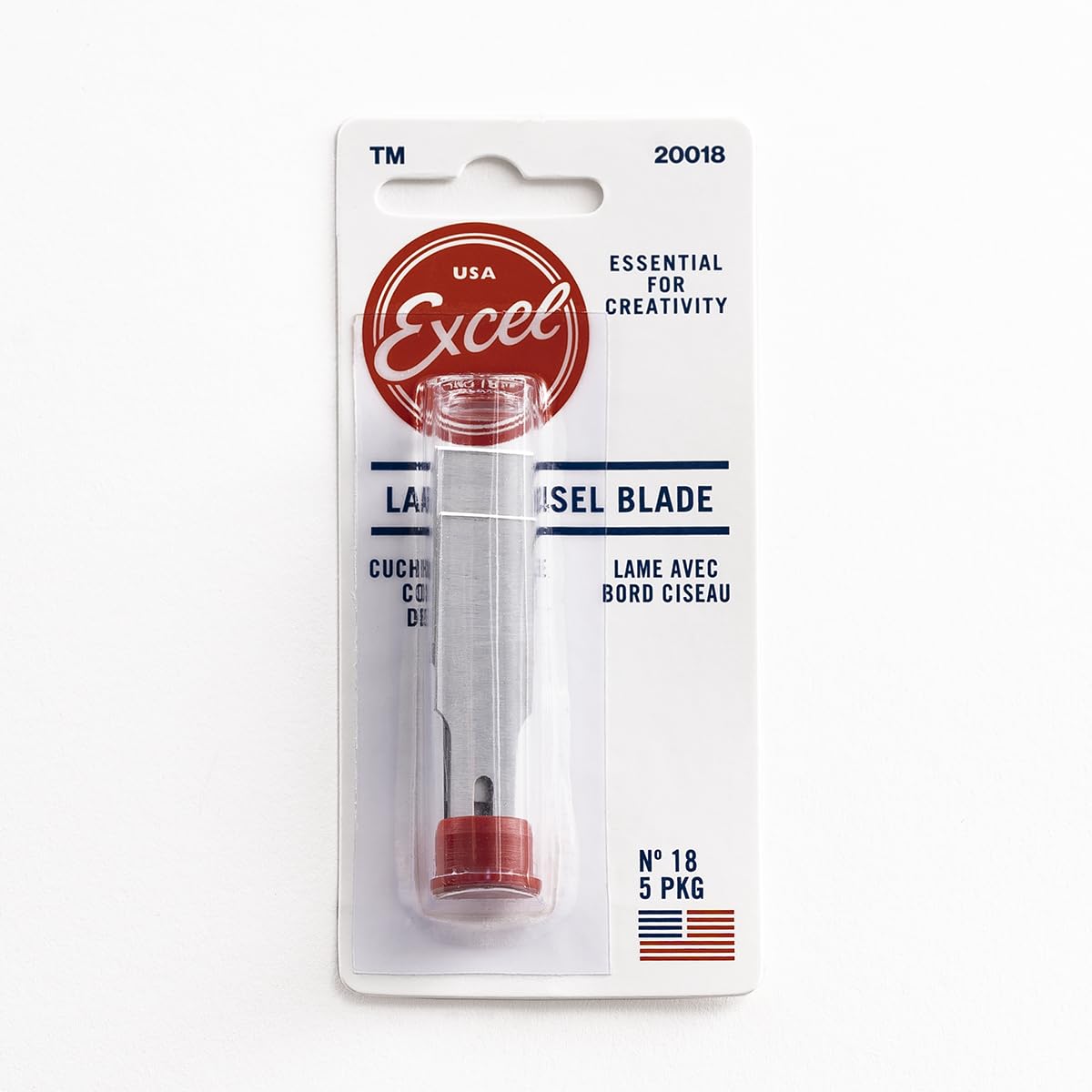 Excel Blades #18 Wood Chisel Replacement Blades, 1/2 Inch High Carbon Steel 100 Pack for Hobby Knife and Craft Knife K2 K5 K6 Handles, Precision Detail Carving on Wood Plastic Foam, Made in USA