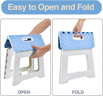 Todetana 9 Inches) Folding Step Stool for Kids, Collapsible Step Stool for Family Use, Non Slipping Portable Travel