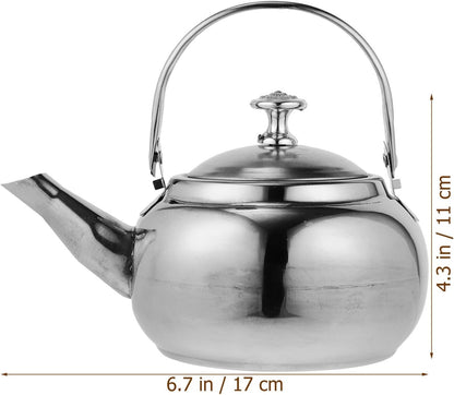BESTonZON Whistling Tea Kettle - 14cm Stainless Steel Water Boiler with Infuser for Induction and Gas Stove