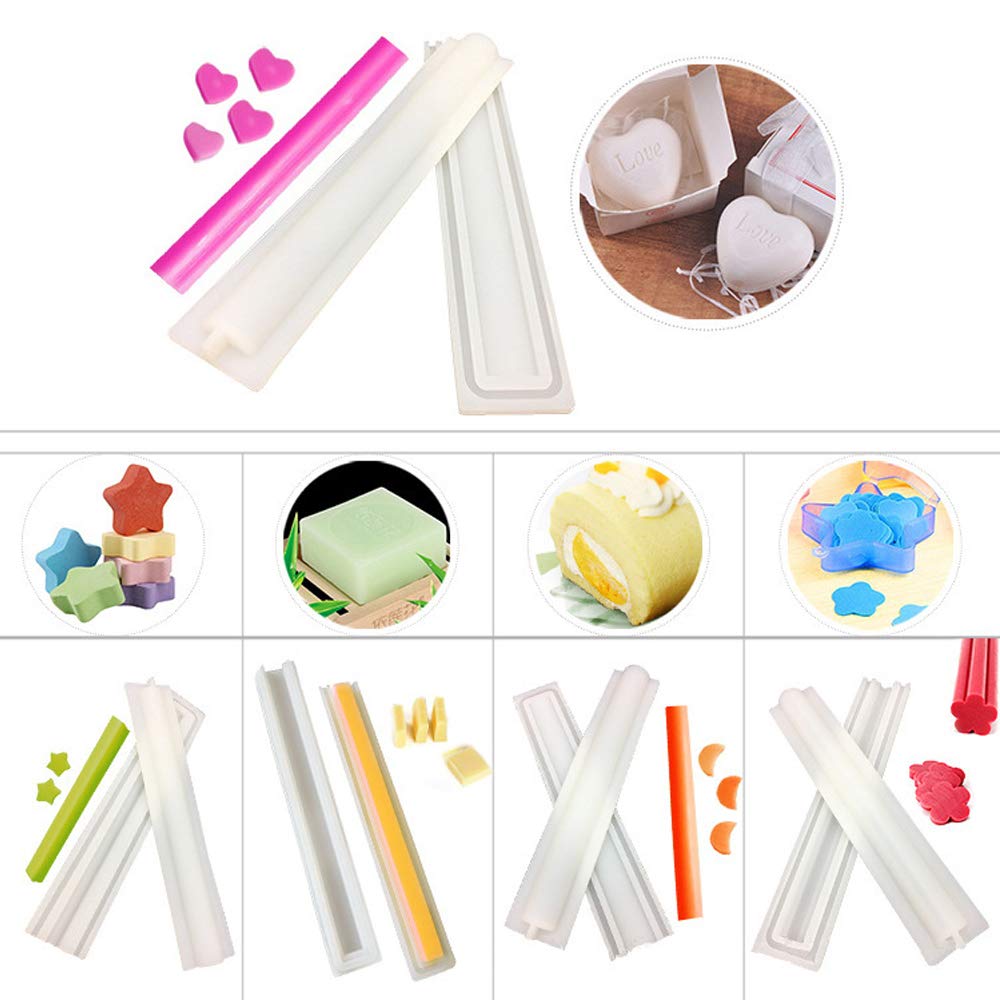 VolksRose Silicone Soap Mold, Tube Shape for Handmade Mousse Dessert Craft Art Candle Aromatherapy Gypsum, Loaf Toast Pastry Cake Sandwich Chocolate Sugarcraft DIY Tool, Embed Soap Making Supplies