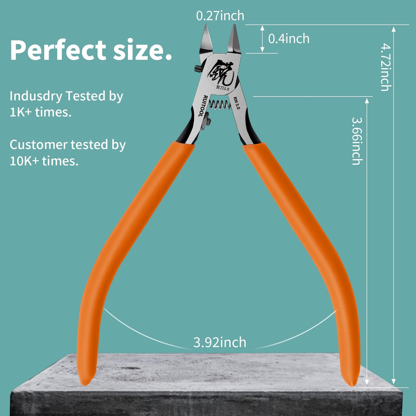 RUITOOL Model Nippers, Gundam Model Tools for Advancers to Repair and Fix Plastic Models, Ultra-thin Single Blade Gunpla Nipper, Non-slip Grip 4.7 Inch Sprue Cutter for Plastic Model Building