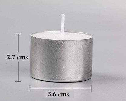 Tealight Candles 100% Pure Wax, Unscented, Long Burning Tealight, 9 Hours Burn time, White Unscented Tea Light Candles (Pack of 100)