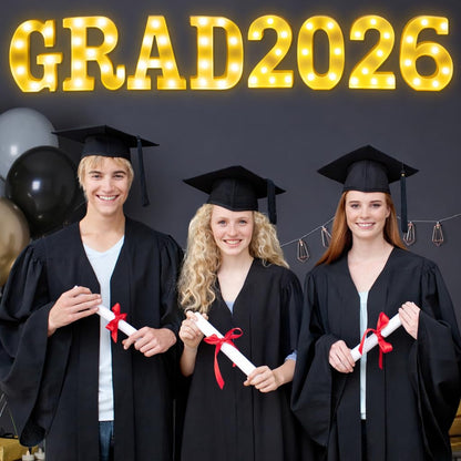 SANANT Graduation Class of 2026 Decorations, 8 LED Marquee Light Up Letters “GRAD 2026” for Graduation Party Decor, 2026 Graduation Decorations Party Supplies