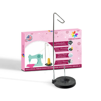 Single Cone Spool Stand Alone Cast Iron Thread Stand Thread Holder Fits for Sewing Embroidery Serger Brand