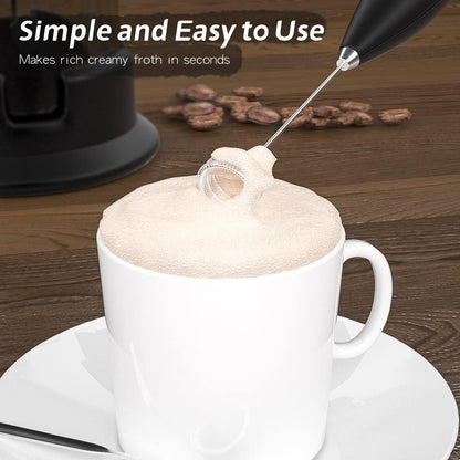 Double Whisk Milk Frother Handheld Electric Mixer, Egg Beater, Foam Maker for Coffee, Latte, Cappuccino