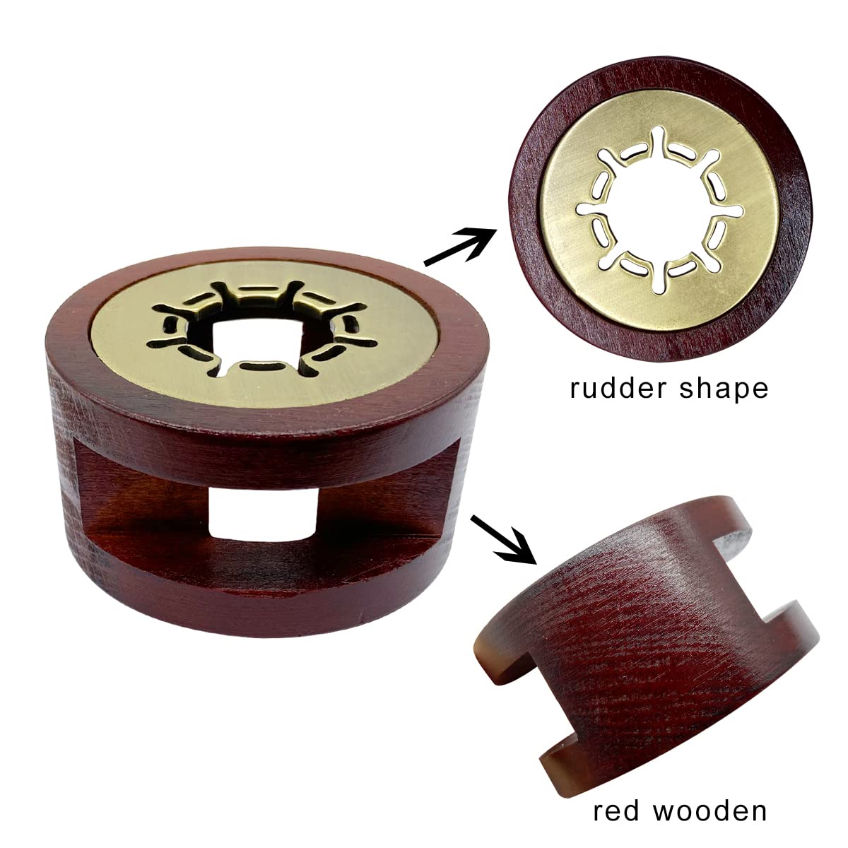Wax Seal Warmer Kit Melting Furnace Tool with Spoon and Stir Stick, Tealight Candles Set for Wedding Wax Envelope Seal Stamp (Redwood B)