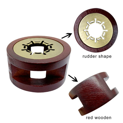Wax Seal Warmer Kit Melting Furnace Tool with Spoon and Stir Stick, Tealight Candles Set for Wedding Wax Envelope Seal Stamp (Redwood B)