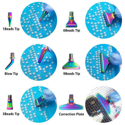 FineGood 16 Pcs Diamond Art Accessories and Tools, Diamond Pens with Spiral Tips, Art Painting Kits for DIY Crafts