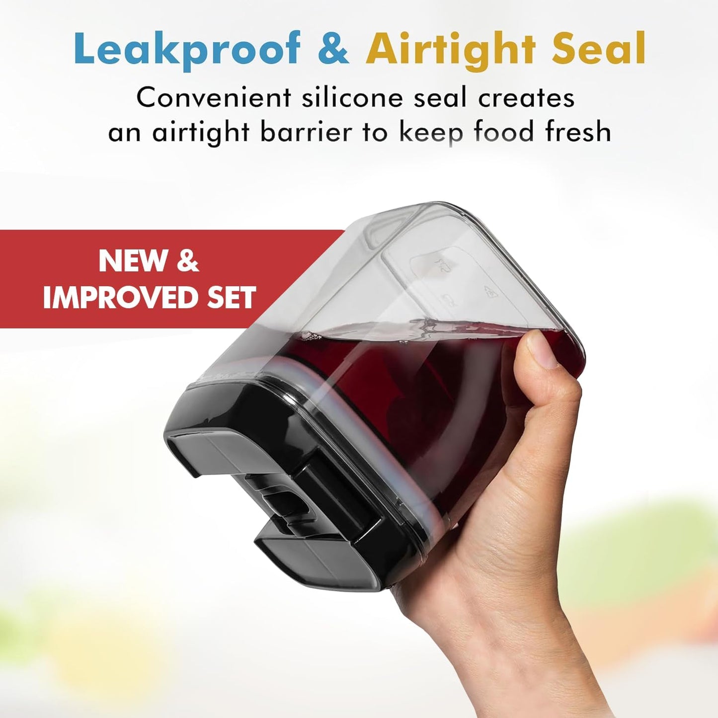 6 6 0.5L 2.1 Shazo PC Airtight Food Storage Containers + Spoons Included - BPA Free Plastic Snack & Spice Containers