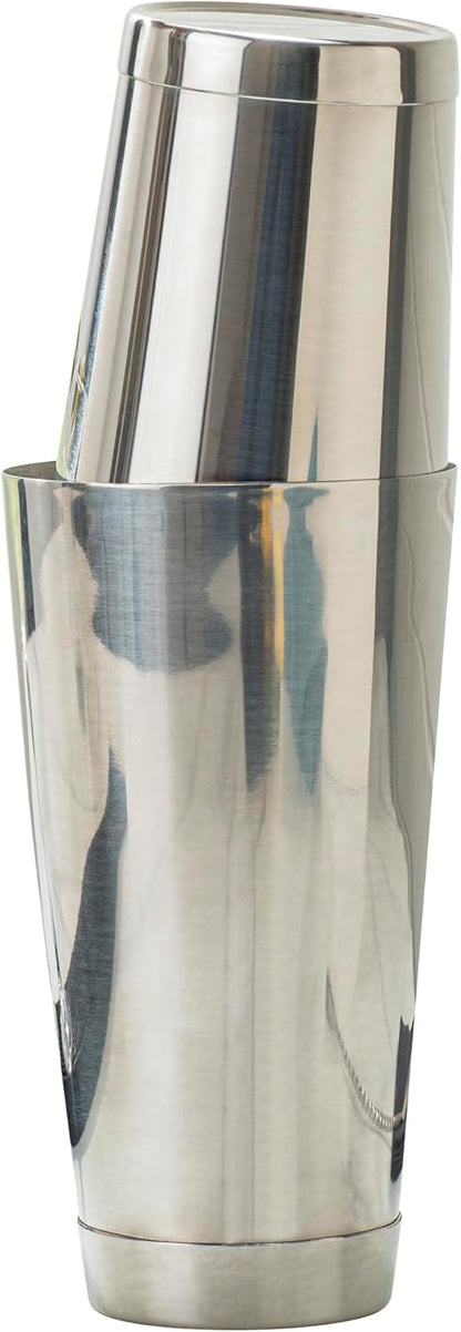Restaurantware Bar Lux 16 Ounce Boston Shaker, Metal Cocktail Shaker, No Leak Stainless Steel Mixer
