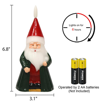KunSwenn Christmas Flameless Candles with Pinecone Decals, 3 Pcs Glass LED Battery Operated Candles with Remote Timer and 3D Flickering Flame for Christmas Holiday Home Decor(Set of 3, D3” x 4”5”6”)