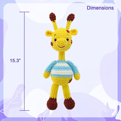 Noocro Amigurumi Crochet Kit for Beginners, Intermediate and Advanced Crocheters, DIY Crochet Plushie Kit with Complete Kit, Detailed Instrucions and Video Tutorial - Fun Craft Gift (Giraffe)