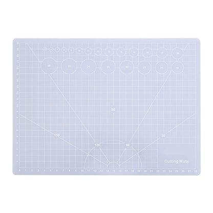 MUNEFE Translucent Cutting Mat, See Through Self Healing Cutting Mat, Non Slip Gridded Cutting Board for Writing, Painting, Paper Sculpture, Etc(A4 Translucent Cutting Board)