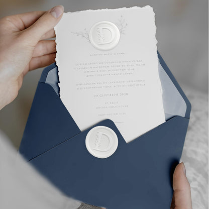 100Pcs White Wax Seal Stickers Handmade Vintage Botanical Leaves Adhesive Letter Wax Stickers for Wedding Party Invitations, Envelope, Gift Wrap, Christmas(Initial X, White)