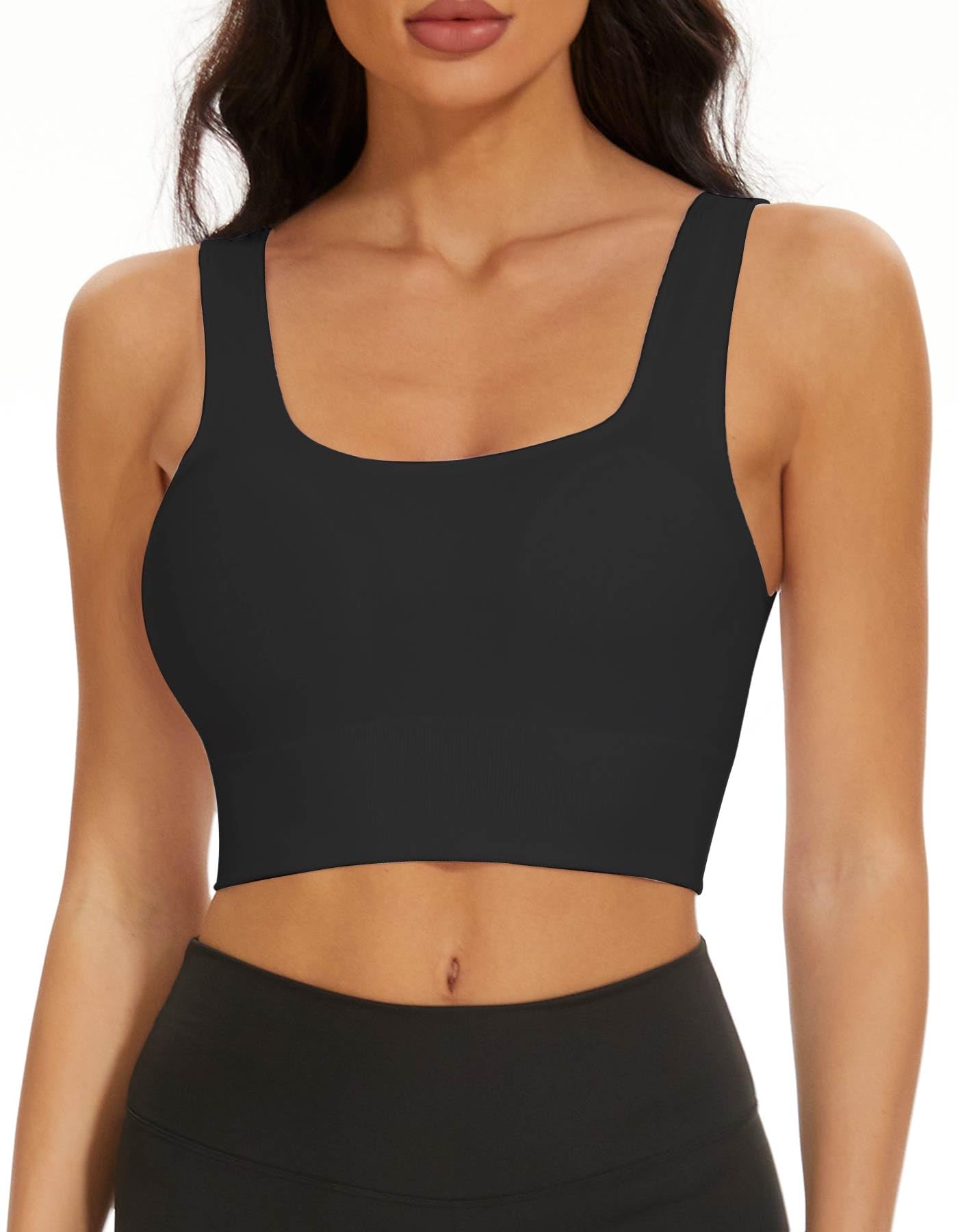 Womens Sports Bras, Yoga Comfort Seamless Stretchy Sports Bra for Women 3 Pack