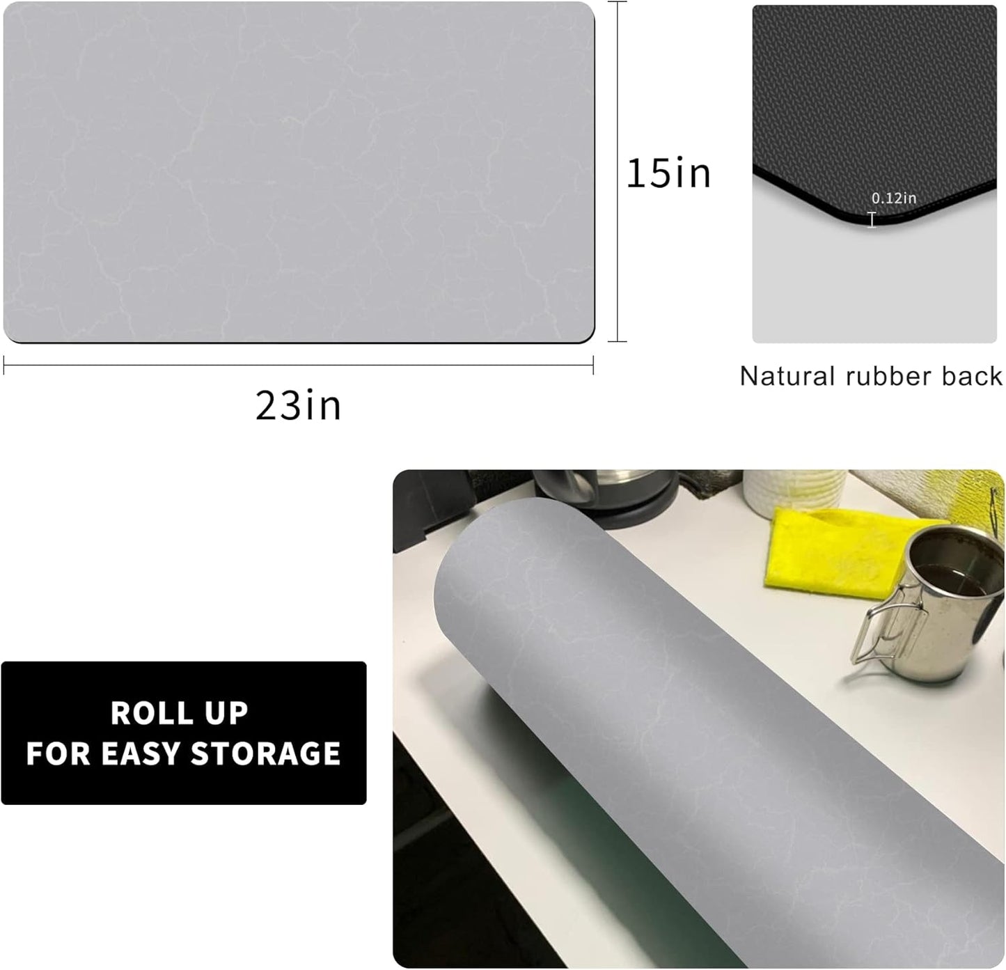 23"x15", Golener Coffee Bar Mat - Under Coffee Maker Pad, Tray Mats Under Cafe Machine, Rubber Absorbent Mat, Under