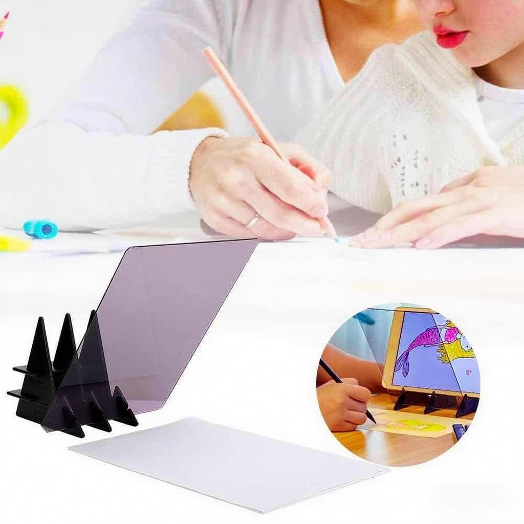 VBQFDPH Optical Drawing Board with Light Up Tracing Pad - Artists Light Box for Drawing, Sketching, and Tracing Art Projects