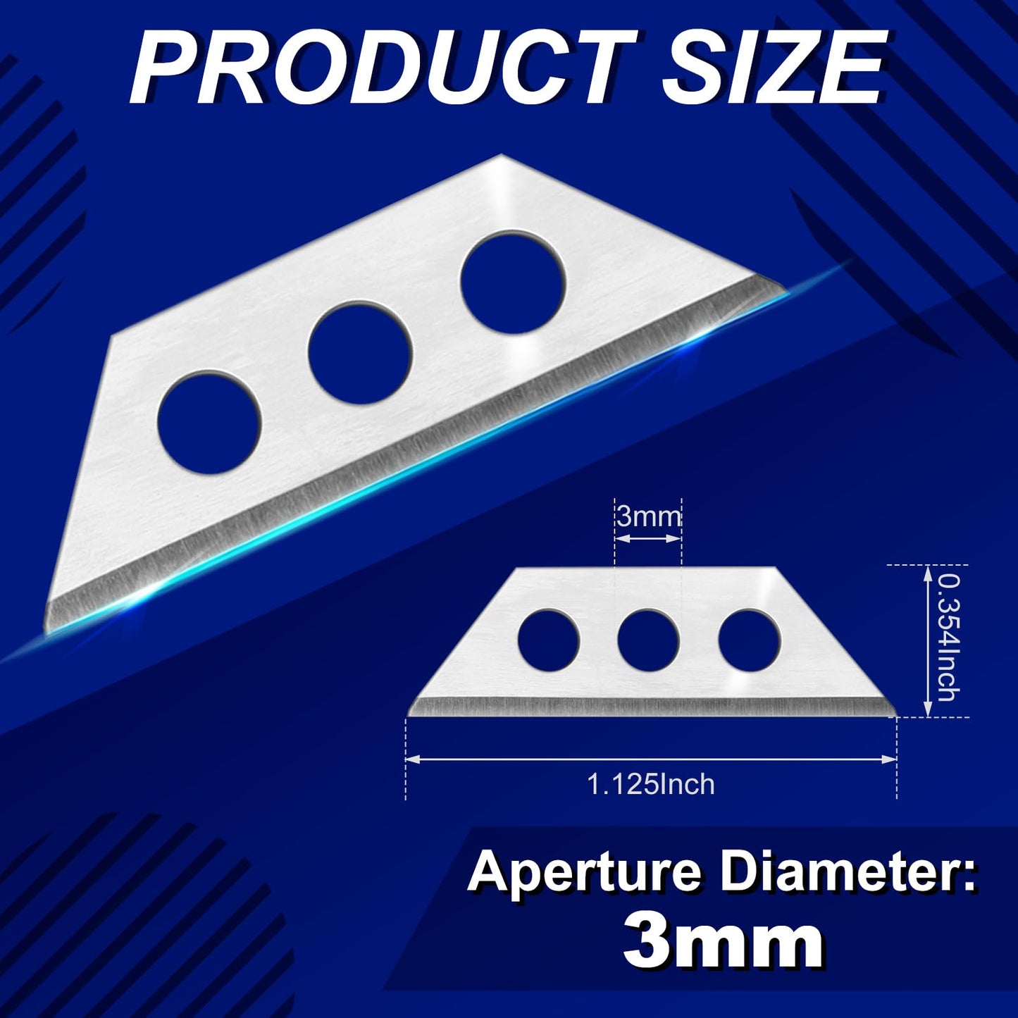 Lothee 50 Pack Mini Utility Knife Blades Compatible with #96 and 12116 and 12126, Carbon Steel Replacement Cutter 3-position Blade Lock for Box Cutters Utility Knives Crafting Tools