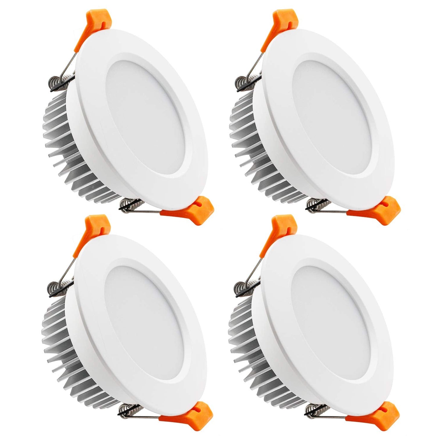 YGS-Tech Smart 3 Inch LED Recessed Lighting RGB WiFi Downlight, 5W Compatible with Alexa and Google Home, Dimmable RGB & CCT 2700-6500K Color Changing, 120V Ceiling Light with LED Driver (4 Pack)
