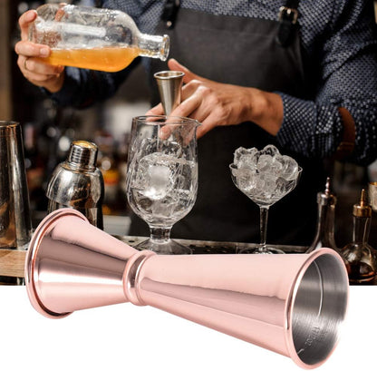 Jigger 2 oz 1 oz Rose Gold Stainless Steel Double Cocktail Shot Measure for Bartending
