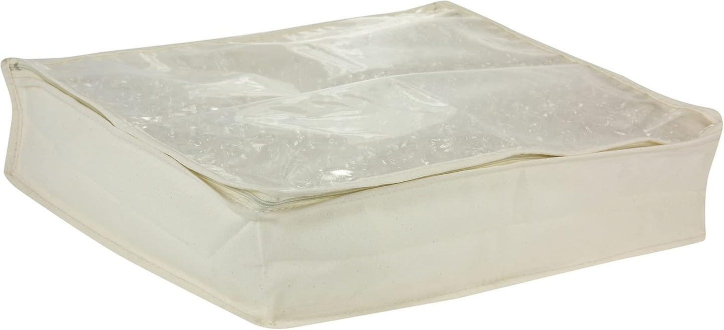 Household Essentials Sweater Storage Bag, Natural Canvas, Set of 2
