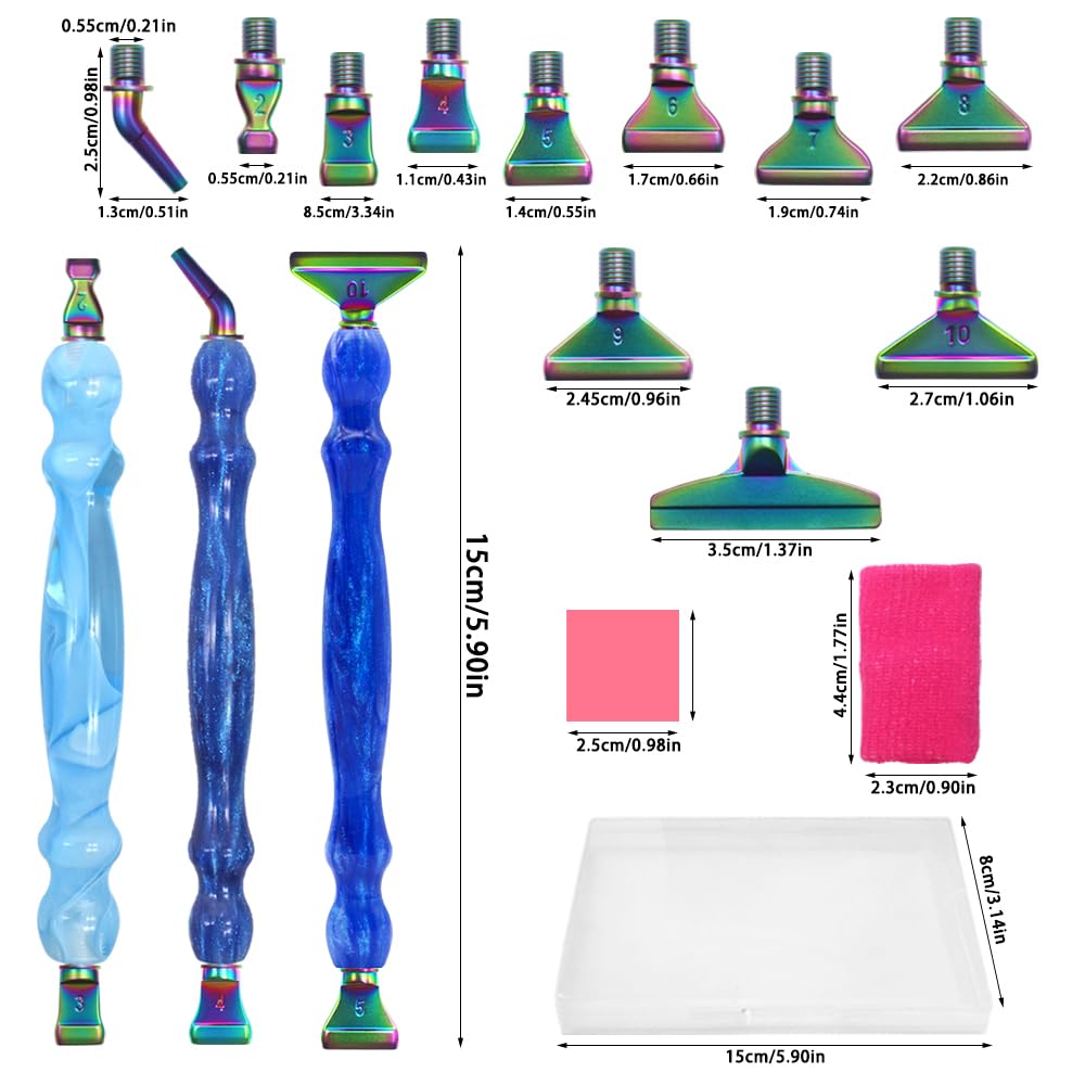 SENHAI 25 Pcs Diamond Paintings Pen, 5D Diamond Art Accessories Tools Stainless Steel Tips for for DIY Painting Crafts Nail Art Cross Stitch Decor