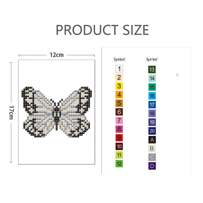 Haocy 12pcs Butterfly Mini Diamond Art Kits for Adults,Small Diamond Painting Kits Quick Gem Art for Beginner,1-Hour Postcard-Style,Paint by Diamond Mosaic,Home Wall Decor (Butterfly)