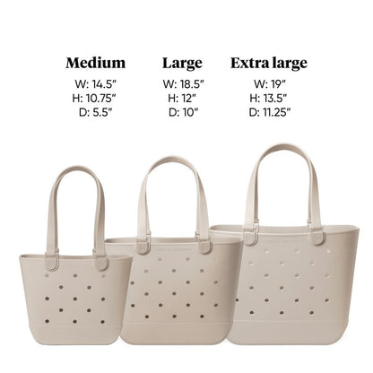 Simple Modern Large Beach Bag | Waterproof Getaway Rubber Tote with Zipper Pocket for Travel, Pool, Boat, Groceries, Sports | Electric Lavender