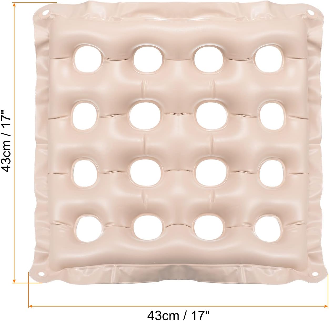 PATIKIL Inflatable Seat Cushion, 2 Pack Portable Air Seat Pad for Wheelchairs Office Chairs, Breathable Beige
