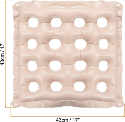 PATIKIL Inflatable Seat Cushion, 2 Pack Portable Air Seat Pad for Wheelchairs Office Chairs, Breathable Beige