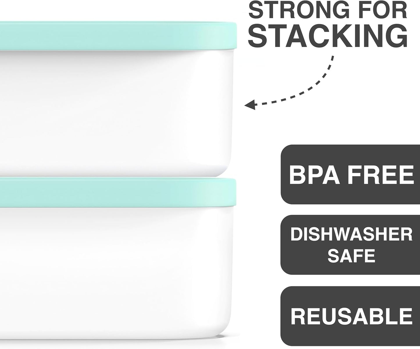 2 Frozen BALCI - Ice Cream Container - Quart - Perfect Reusable Freezer Storage for Homemade Ice Cream Tubs for Sorbet