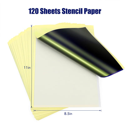 Tattoo Transfer Paper, 120 Sheets Tattoo Stencil Paper, Stencil Paper for Tattooing - A4 Size, 4 Layers Thermal Transfer Paper DIY Tattoo (120PCS)