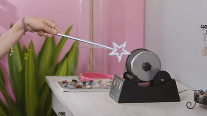Dan&Darci Advanced Professional Rock Tumbler Kit - with Digital 9-Day Polishing Timer & 3 Speed Settings - Turn Rough Rocks into Beautiful Gems : Great Science & STEM Geology Toy for Kids All Ages