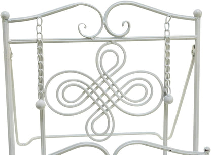 Tripar Swirl Design White Metal Cookbook Stand for iPads, Tablets, and Cookbooks - Adjustable and Portable