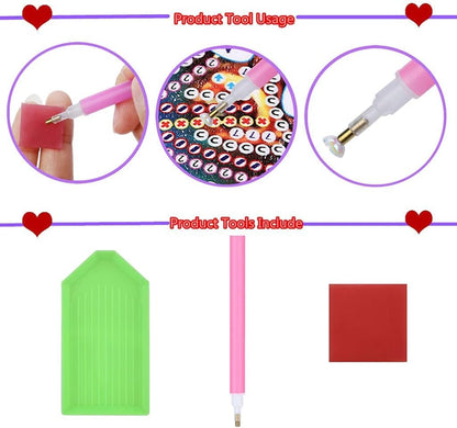 STGLCR Diamond Art Kit for Adults, Special Shaped Crystal Skull Pendant, Halloween Diamond Painting Suncatcher,DIY Rose Ornament Hanging Art Acrylic Board Wreath, DIY Home Decor, 7.7 Inch