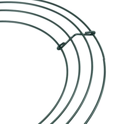 SOUJAP 40 PCS 10 Inch Metal Wreath Frame Ring, Round Green Wire Floral Wreath Form for Party, DIY Crafts, Home Decoration