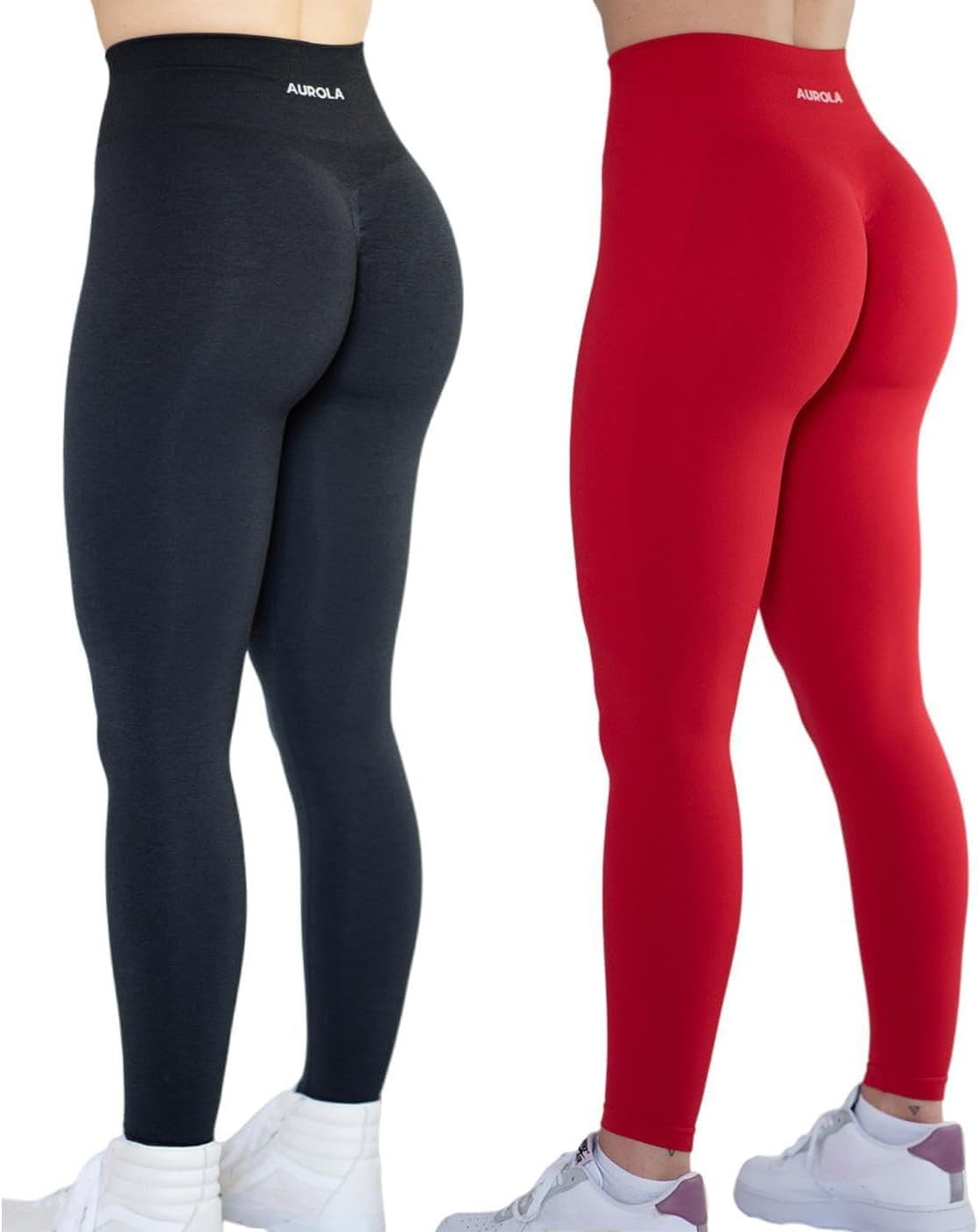 AUROLA Workout Leggings for Women Seamless Scrunch Tights Tummy Control Gym Fitness Girl Sport Active Yoga Pants