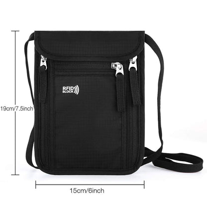 KEAFOLS Travel Pouch Neck Wallet Family Passport Holder Organizer Case with RFID Blocking