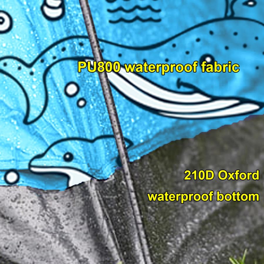 Ocean World 3-4 Person Family and Baby Beach Tent – Cool Beach Essentials for Shade, UPF 50+ UV Protection and PU800 Waterproof, Portable Pop Up Sun Shade Cabana Shelter for Kids and Toddlers,