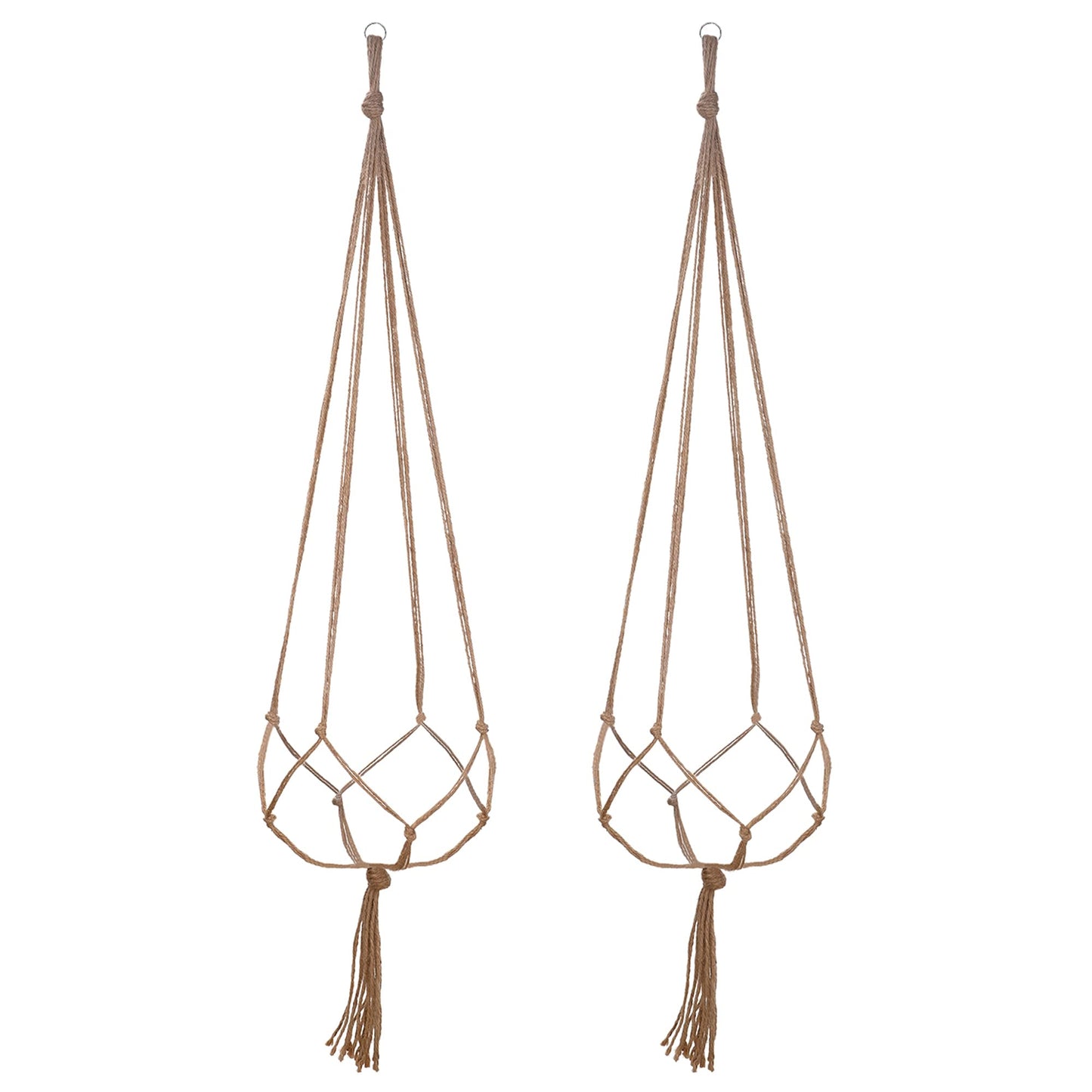 EBOOT 2 Pack 48 Inches Large Macrame Plant Hanger Rope to Hang Flower Pot Plant Holder for Indoor Outdoor Decorations, 4 Legs