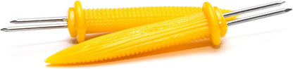 Fox Run 5398 Jumbo Corn Holders, Set of 8, Stainless Steel and Plastic