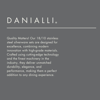 DANIALLI Hammered Silverware Set | Premium 18/10 Stainless Steel Flatware Service for 12 | Heavy-Duty & Dishwasher Safe | Built to Last (60-Piece, Fidenza Hammered)
