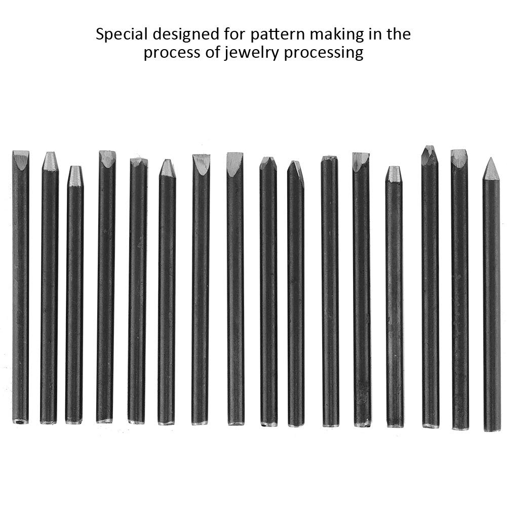 Metal Jewelry Anvil Chisel, Repousse Copper Carving Curved Steel Punch Ring Customize Je,Anvil Chisel Equipment Kit For Jewelry Processing Making Carving Tools (16 pack)