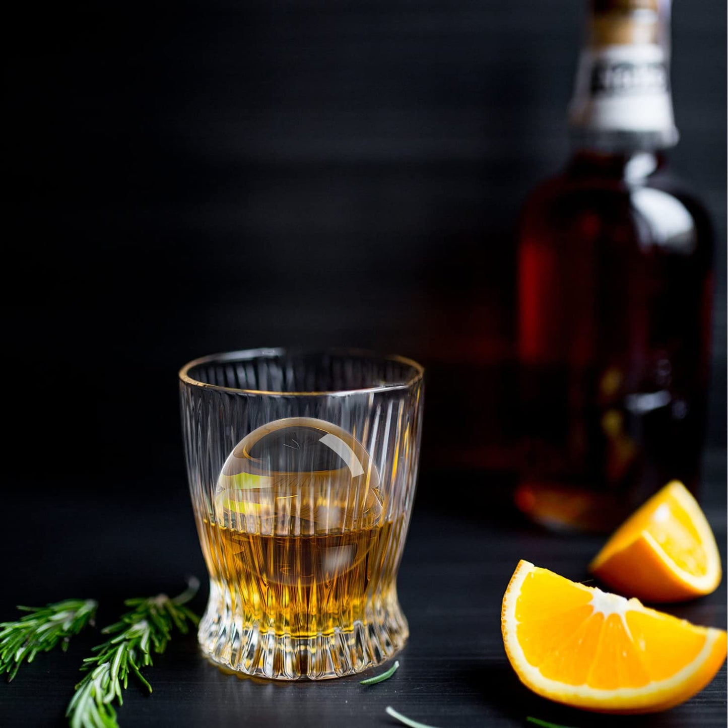 TINANA Clear Ice Ball Maker, Crystal Clear Ice Sphere Maker prepare 8 Large Round Ice Balls, 2 Inch Ice Cubes for Cocktail, Whiskey & Bourbon Drinks, Gifts for Men