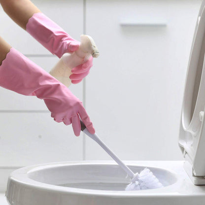 HSL Household Cleaning Gloves - Reusable Kitchen Dishwashing Gloves with Latex free, Cotton lining, Waterproof, Non-Slip (Medium, 3 Pairs)