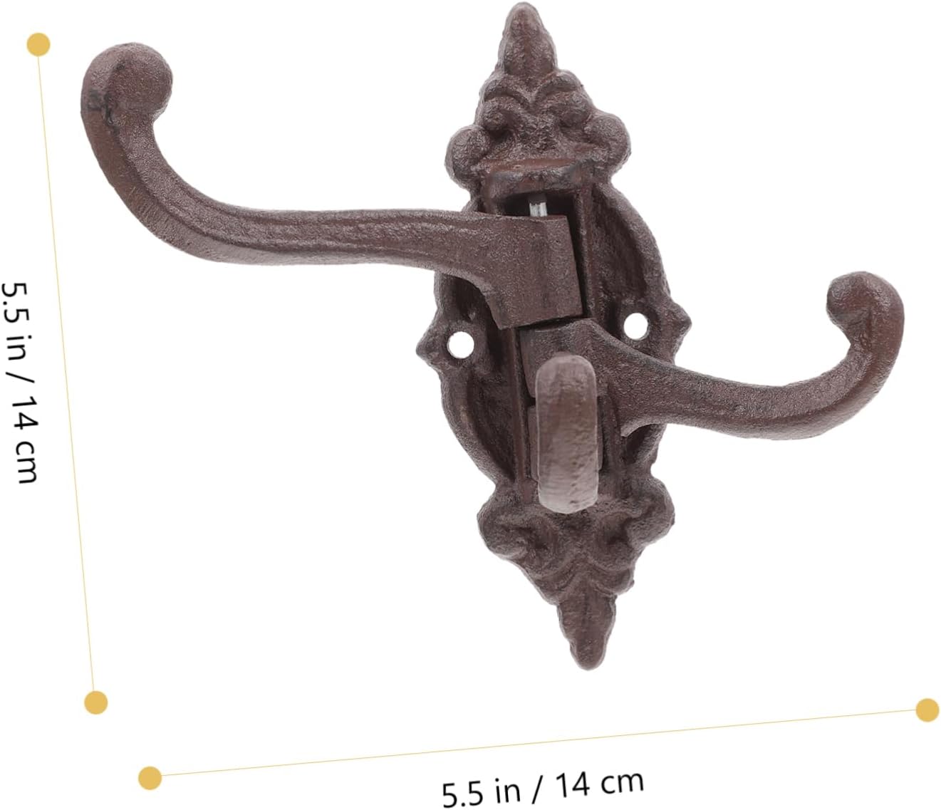 Movable Wall Hook Coat Hangers, Metal Clothes Hanger, Cast Iron Hooks for Wall Mounted Utility Clothing Rack