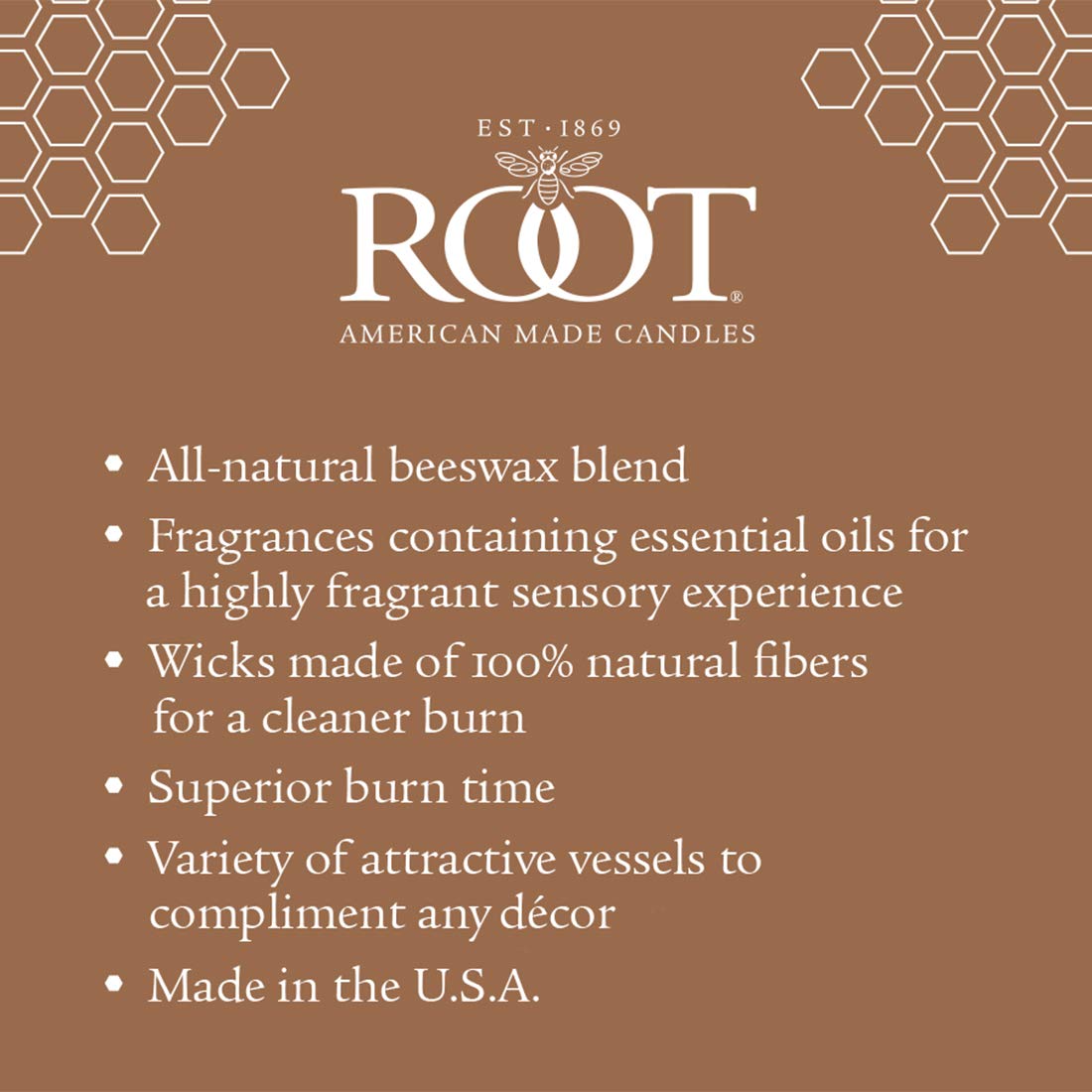 Root Candles Holiday Scented Candles Honeycomb Glass Premium 3-Wick Handcrafted Beeswax Blend Candle, 12-Ounce, Bayberry