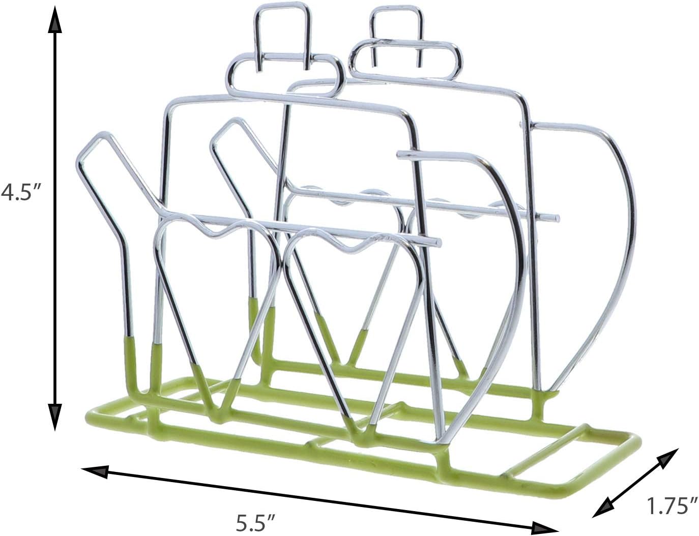 Wire Napkin Stand with Teapot Holder (Green) - Napkin Holder for Dining Table